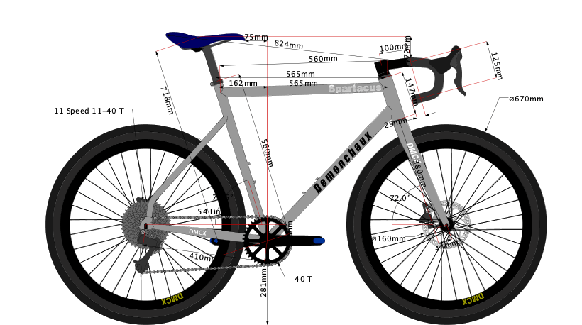 Demonchaux Titanium bicycle sketch