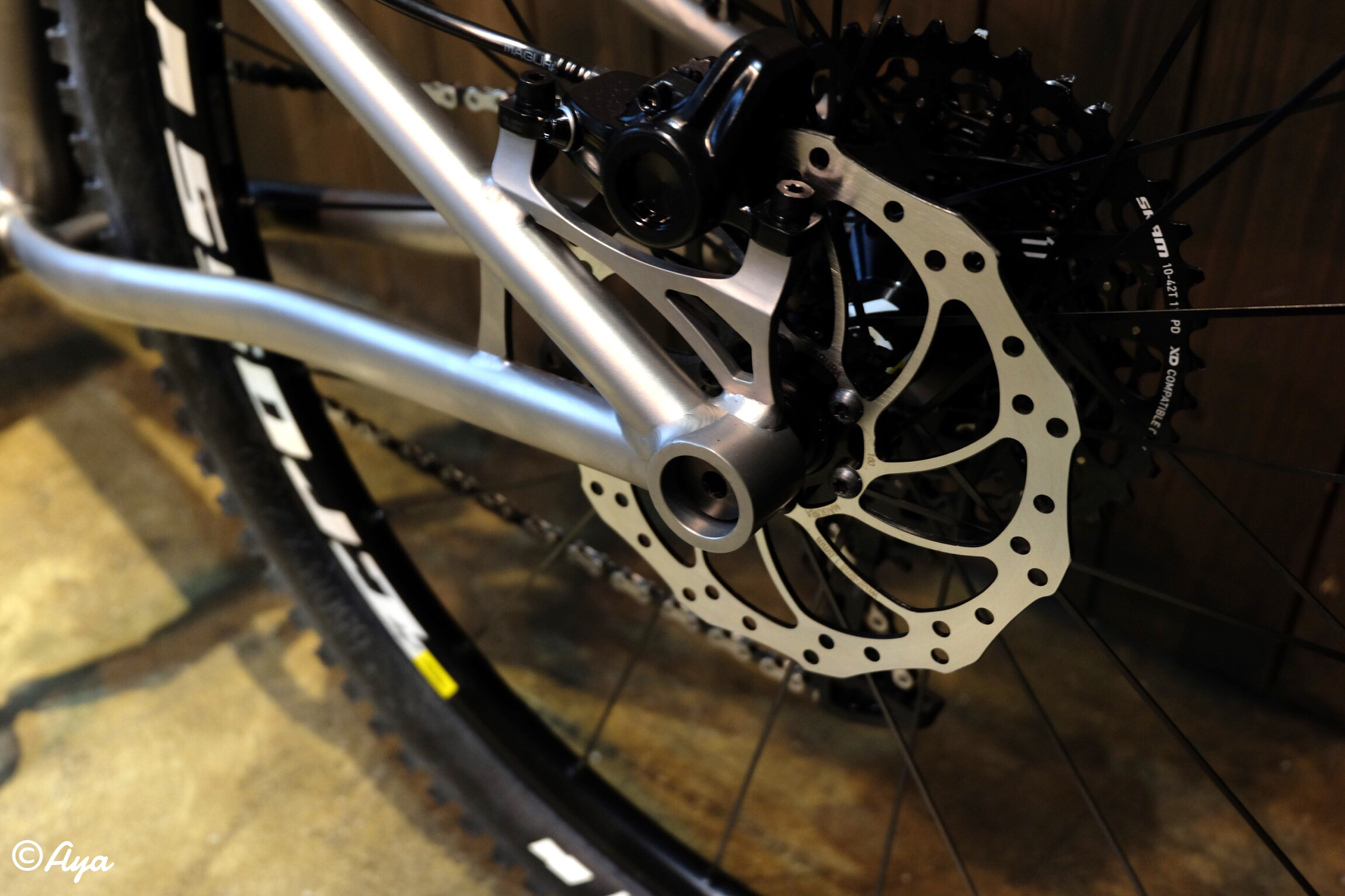 disc brake view of the Rodeo Ti frame