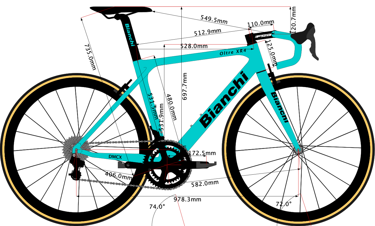 Sketch of the Bianchi Oltre XR4 2019