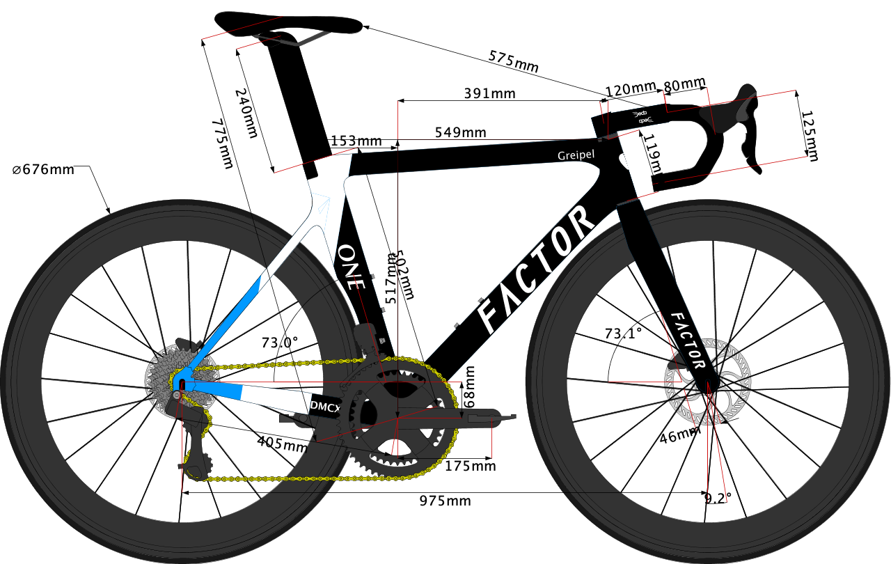 Team Israel Start-Up Nation 2020 bike sketch size 54cm