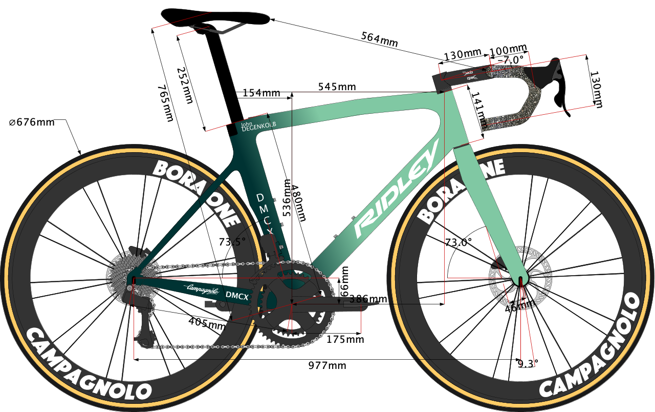 sketch of Ridley Noah Fast bicycle Size 54cm