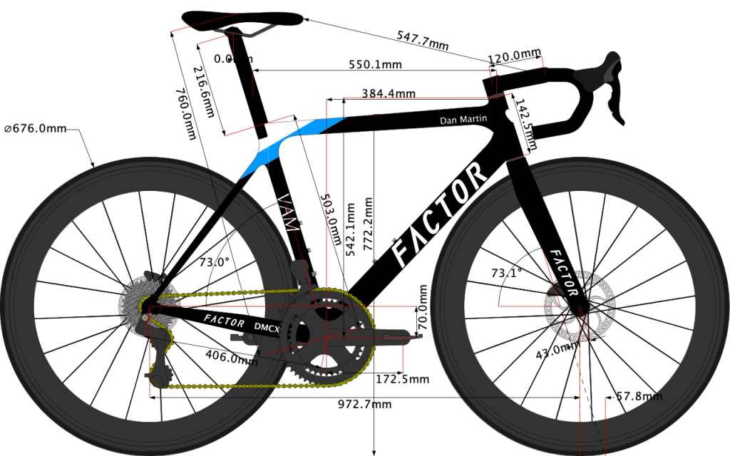 sketch of the Factor road bike size 54cm