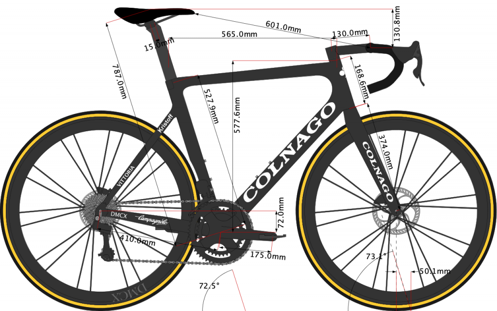 Alexander Kristoff's Colnago VR3S Bike Size 2021 sketch
