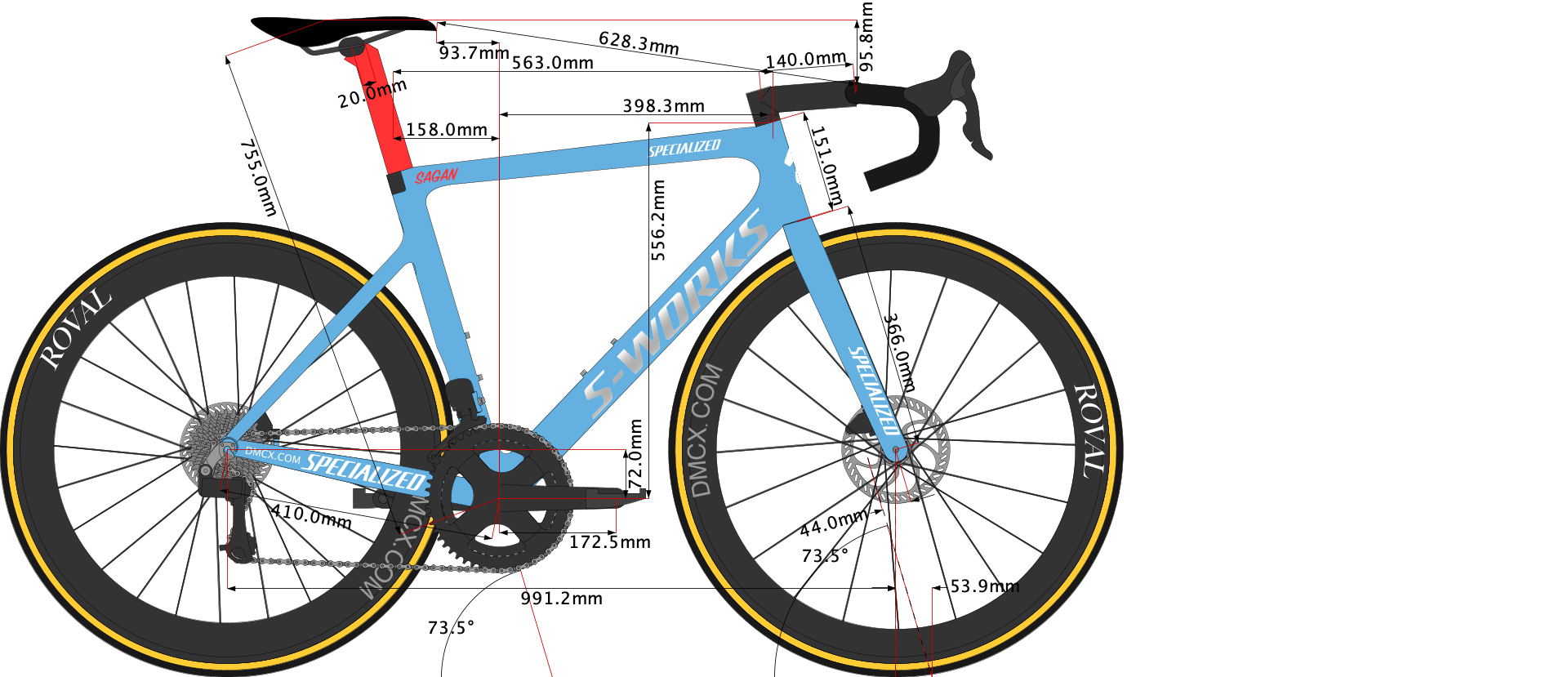Sketch of Peter Sagan Specialized S-Works Tarmac SL7 2022