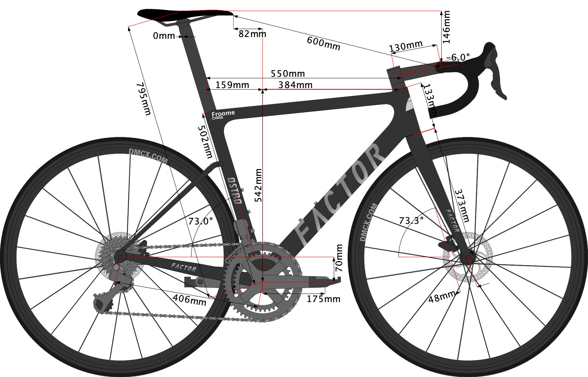 Chris Froome 2022 Bike size sketch