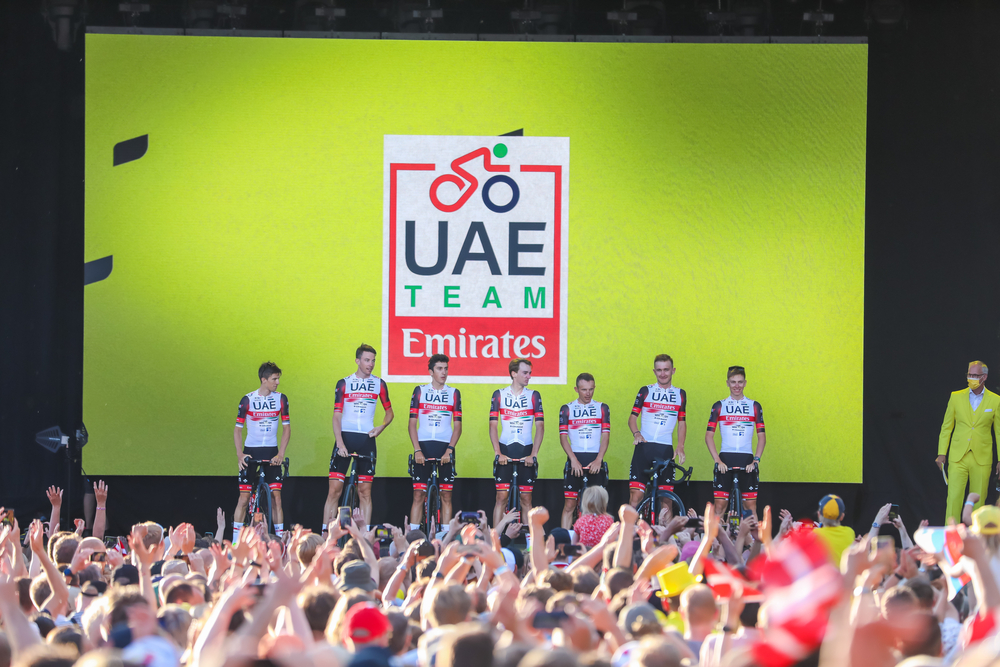 UAE Team Emirates of Tadej Pogacar tour de France 2022 presentation