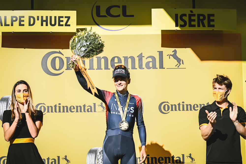 Thomas PIDCOCK from INEOS GRENADIERS winner of Alpes d'Huez stage on Tour de France