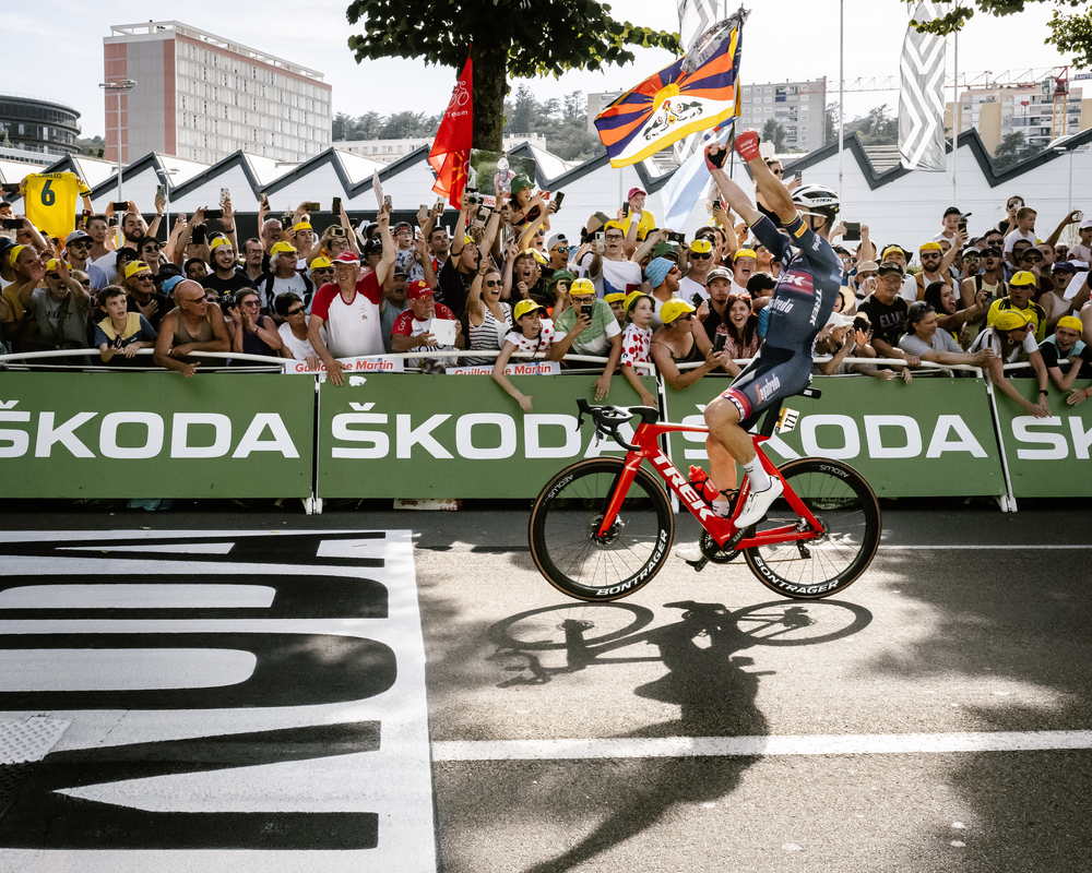 picture of Mads Pederson Winning Stage 13 tour de France 2022