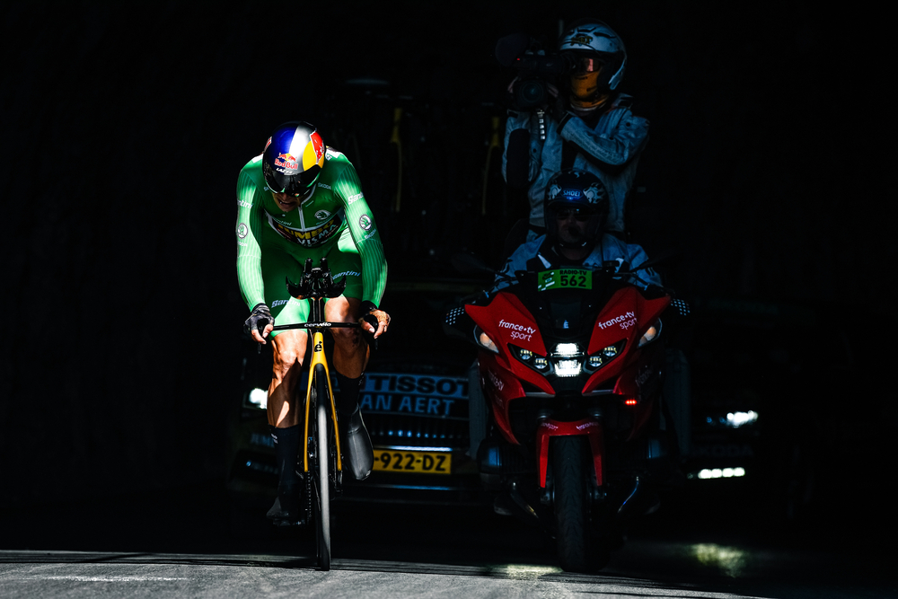 Wout Van Aert riding stage 20 of Tour de France 2022
