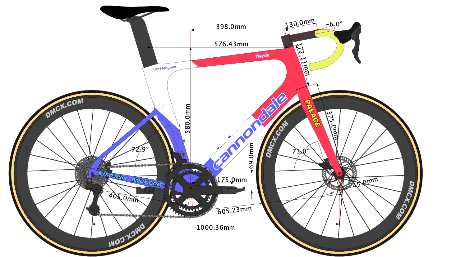 sketch of Magnus Cort Cannondale bike size 2022
