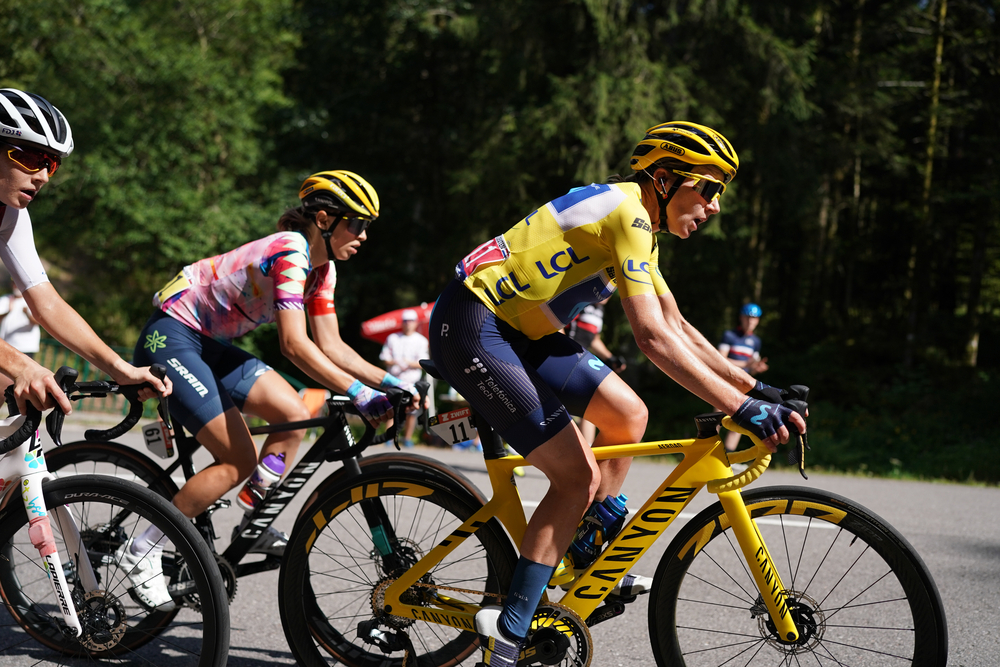Annemiek Van Vleuten's 2022 bike size is yellow on tour de France 2022